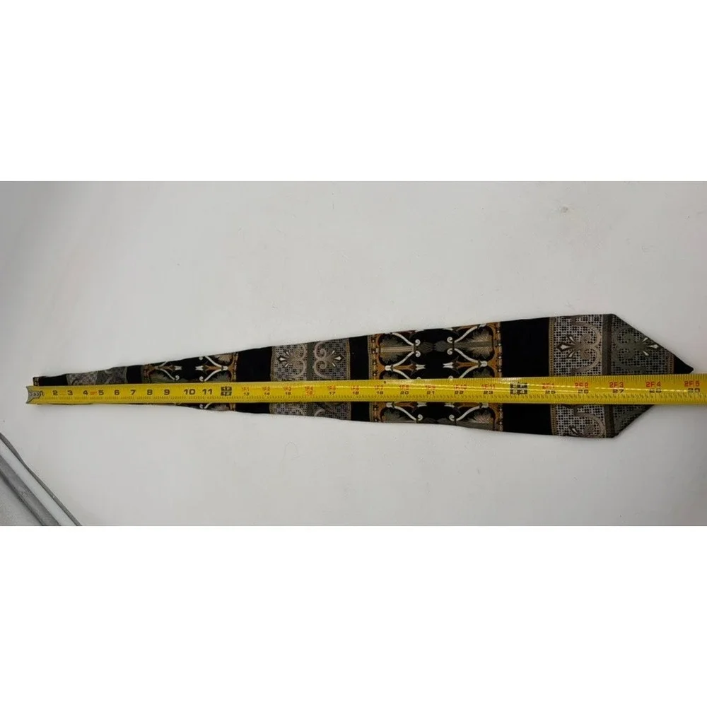 Vintage Givenchy Tie Multicolor‎ Print Classic 100% Silk Geometric Size 58
